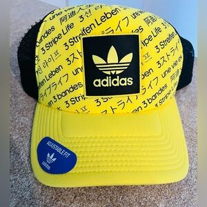 Adult Adidas Trucker Hat. Bright Yellow and Black. NWT